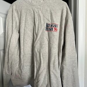 Reagan Bush '84 Gray Sweatshirt Rowdy Gentlemen Large Mens